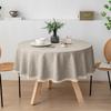 Modern Minimalist Cotton Linen Round Tablecloth Handmade Lace Thickened Table Cloths Simple Waterproof Dustproof No Odor Table Cover