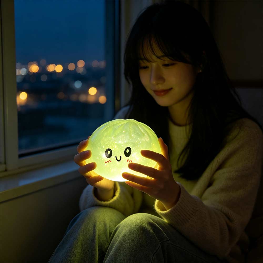 Slow Rebound Squishy Dumpling Luminous Sensory Fidget Ball Dumpling Squishy Toys Kids Adults