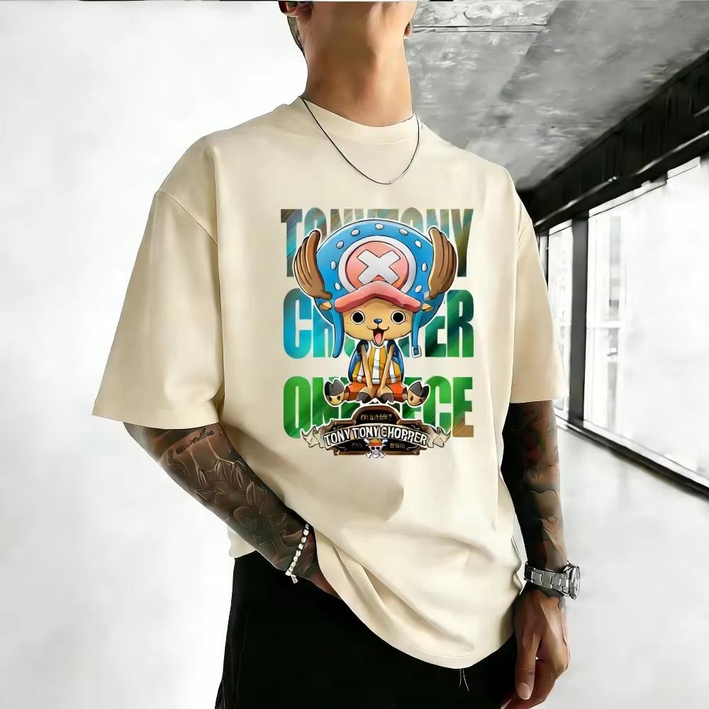 ONE PIECE Anime Tony Tony Chopper Printed Tshirt Mens and Womens Tshirt Mens Top Sports Tshirt Mens Tshirt Summer 2026
