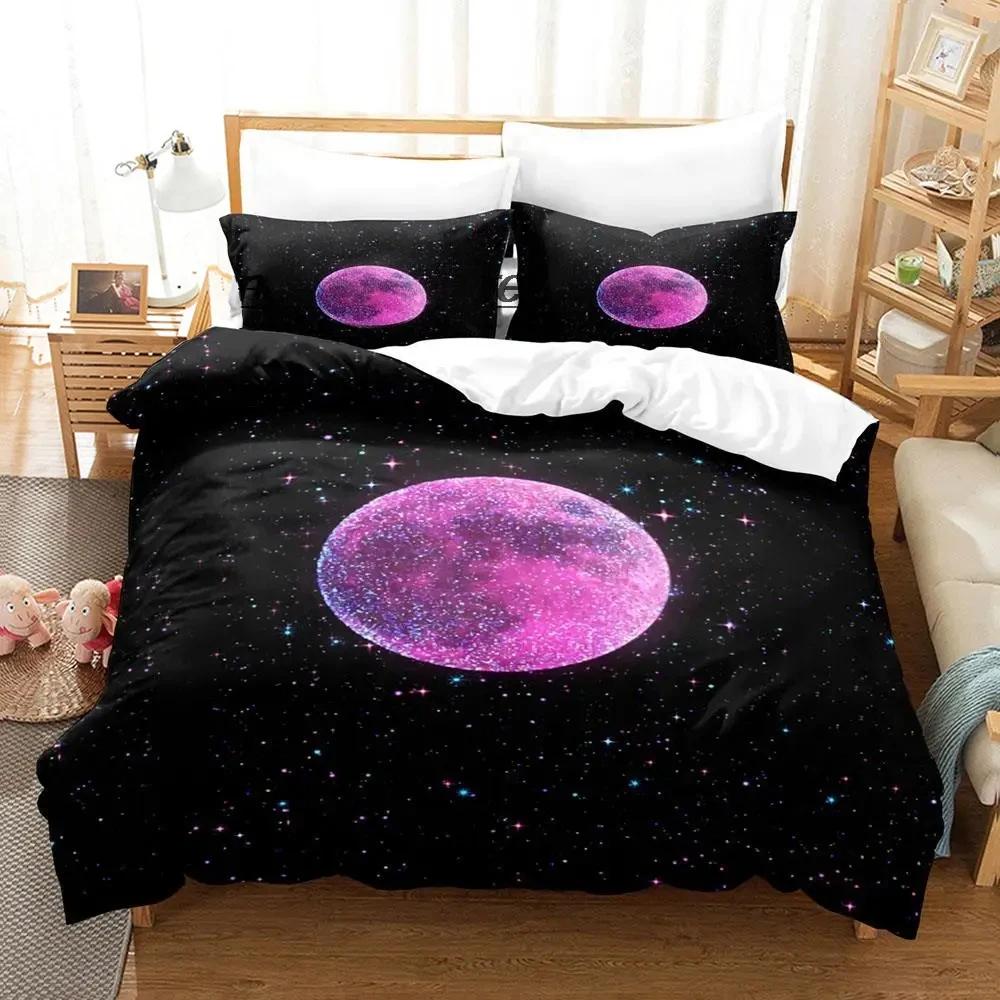  Witch's Moon Bedding Set Single Twin Full Queen King Size Aldult Boys Bedroom Duvetcover Sets Anime Bed Sheet Set New