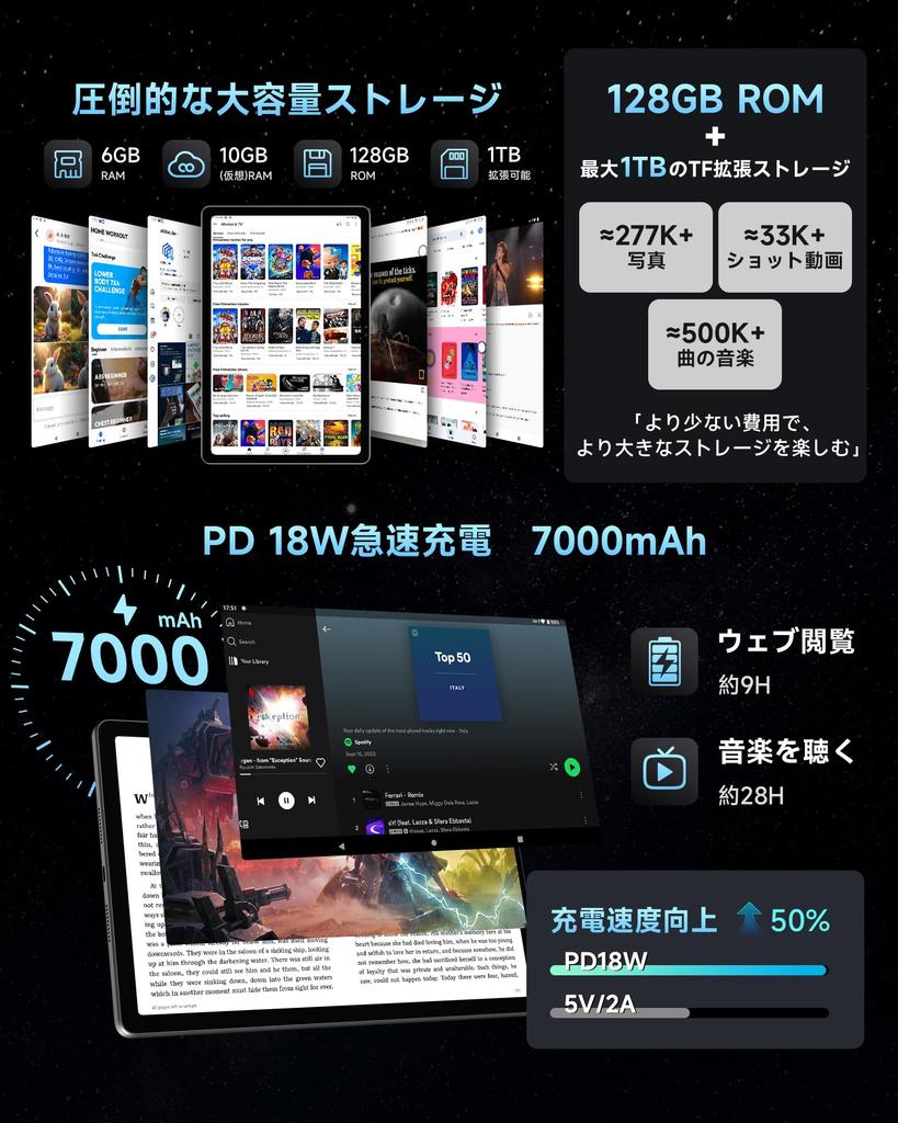 ALLDOCUBE iPlay60 Pro Android 15 90Hz High Refresh Facial Quad Helio G99 Widevine Netflix 1200x1920 WUXGA 7000mAh 18W PD Fast 4G GPS Gray Tablet,