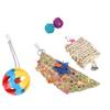 5pcs Foraging Toys Colorful Shred Bell Ball Basket Chewing for Pet Chicken Parrot  Bird