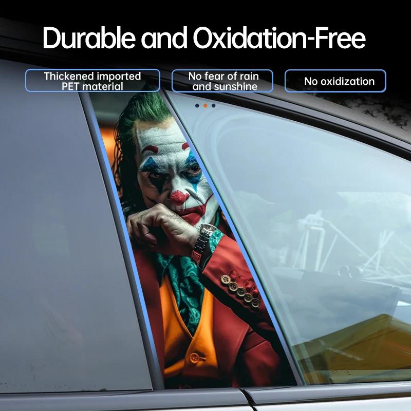 1 pz/2 pz Graffiti Divertente Joker Così Serio Adesivi per Auto Impermeabili Decalcomanie in Vinile per Auto Decorazione Anime per Montante B dell'Automobile