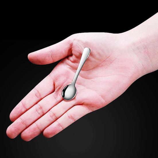 Mini Spoon 9cm Tiny Measuring Scoop for Coffee Spices Food Grade Stainless Steel Spoons for Powder Spices