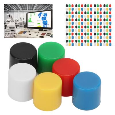 180PCS 6 Colors Breadboard Push Button Cover Round Shape ABS Plastic Push Button Cover Set Tactile Push Button Switch