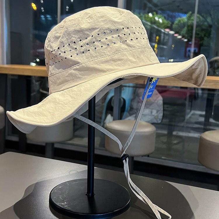 Big Head Circumference Bucket Hat Men's and Women's Summer Quick-drying Mesh Breathable Sunscreen Hat Simple Solid Color Outdoor Camping Mountaineerin