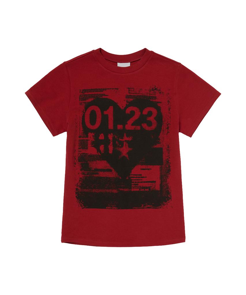 Garter Gallery Vintage Heart Crop T-Shirts_Red