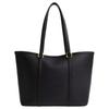Coach 28 Tote Bag With Metal Logo Snap Closure Polished Pebble Leather Women tote bags Black CU056-B4BK