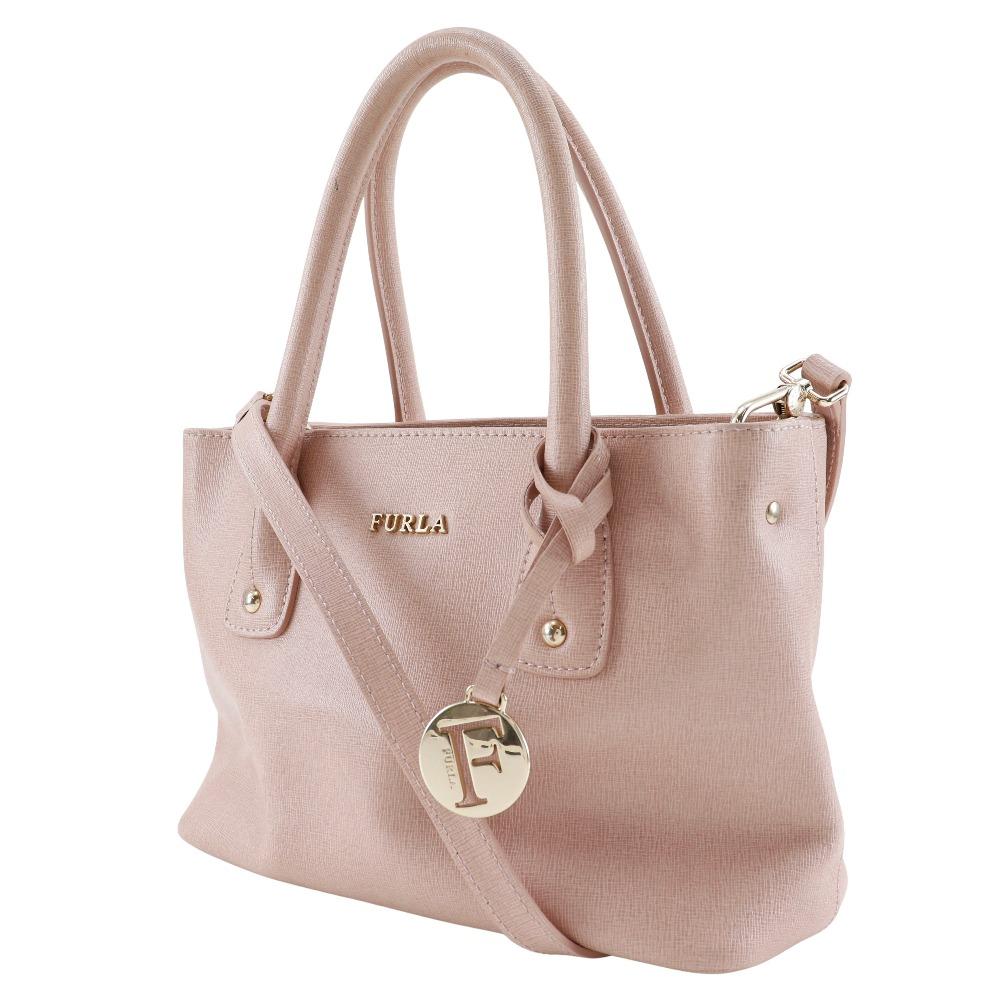 Furla 2WAYShoulder Handbag Pink Leather Women Used