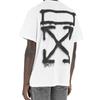 Off-White Spray Paint Arrows Print Crew Neck T-Shirt Men Tops White OMAA038R201850150110