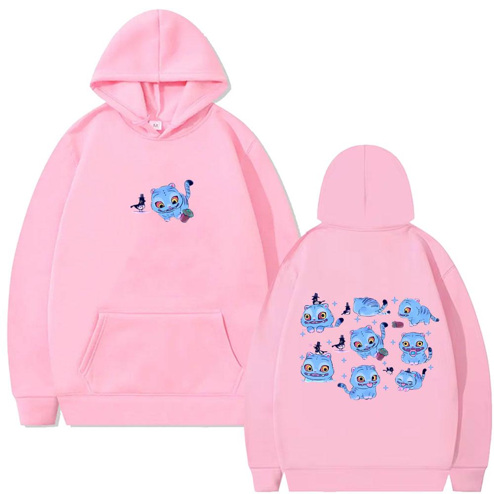 

K-pop Толстовка с графикой охотников на демонов, Смешная толстовка с капюшоном с принтом дерпи-тигра, Мужские и женские модные толстовки S