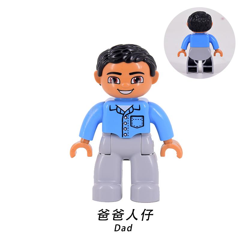 Figure Singole Pompieri Bambino Ladro Poliziotto Mamma Taglia Grande figure familiari Mattoncini mattoni Giocattoli per Bambini regali