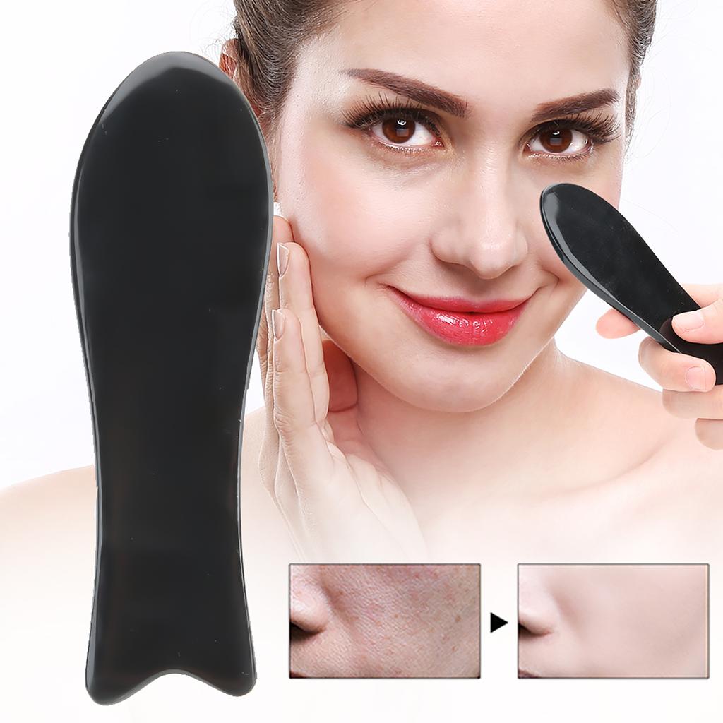 Natural Fish Shape Horn Scraping Plate Scraper Massager SPA Body Massage Tool Health Care