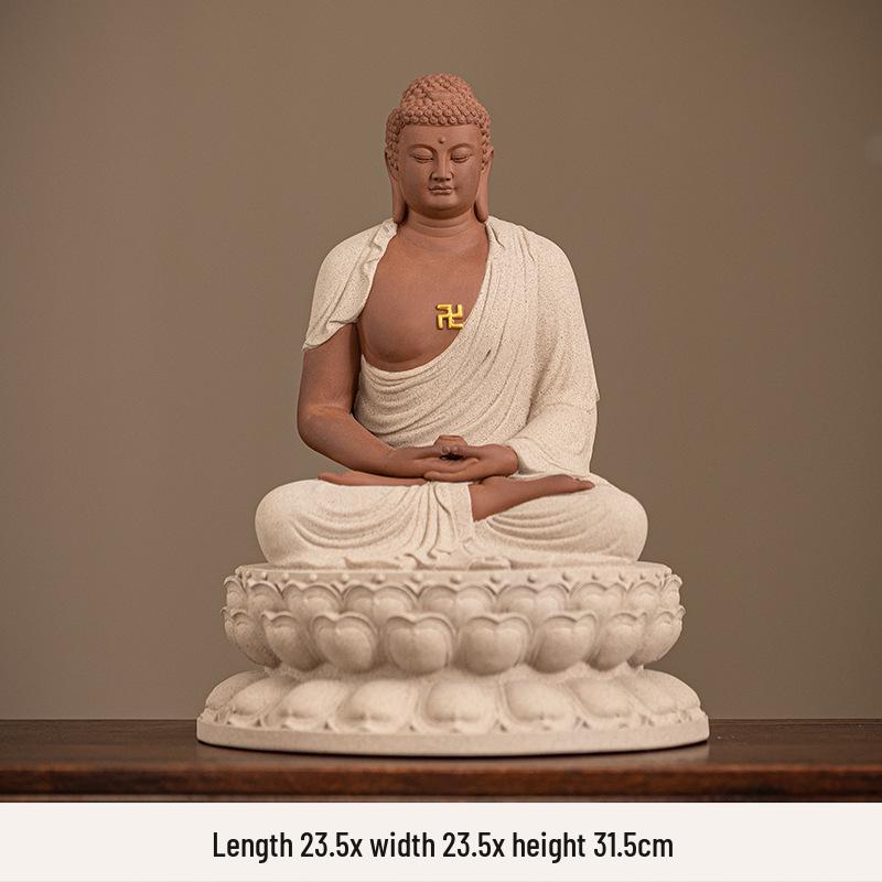 

Большая керамическая фигурка Будды Амитабхи для дома или гостиной - Дзен Шакиамуни или статуя Будды Дайнити Нёрай