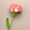 Handwoven Carnation Flower Knitted Carnation Flower with Bouquet Package Artificial Crochet Flowers for Wedding Decor Birthday