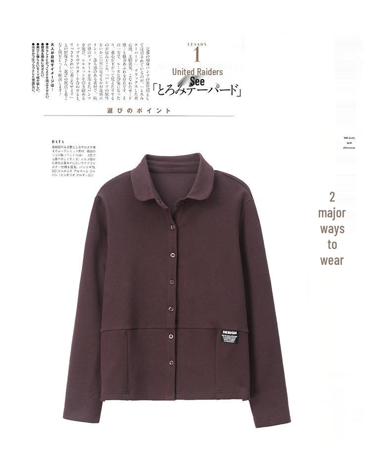 Plus Size Women's Slimming Casual Jacket – Spring 2025 Loose Fit, Long Sleeve Cardigan for Mother's Outfit