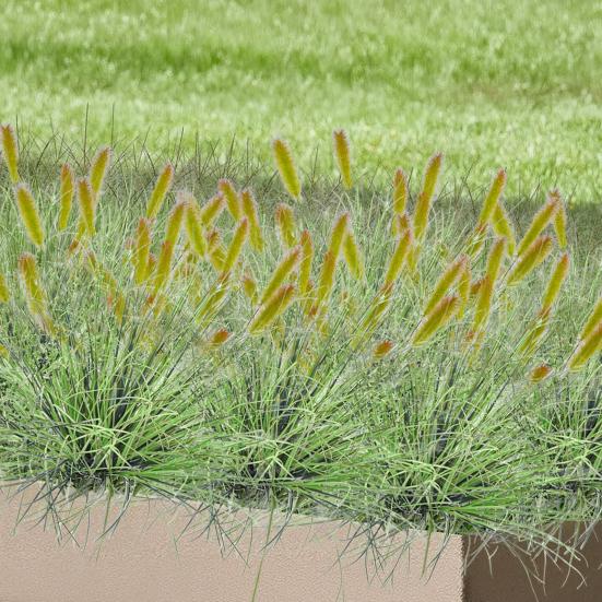 5Pcs Artificial Plants Foxtail Grass Decor Lifelike Faux Greenery Home Decoration for Living Room, Office, Patio Housewarming Gift