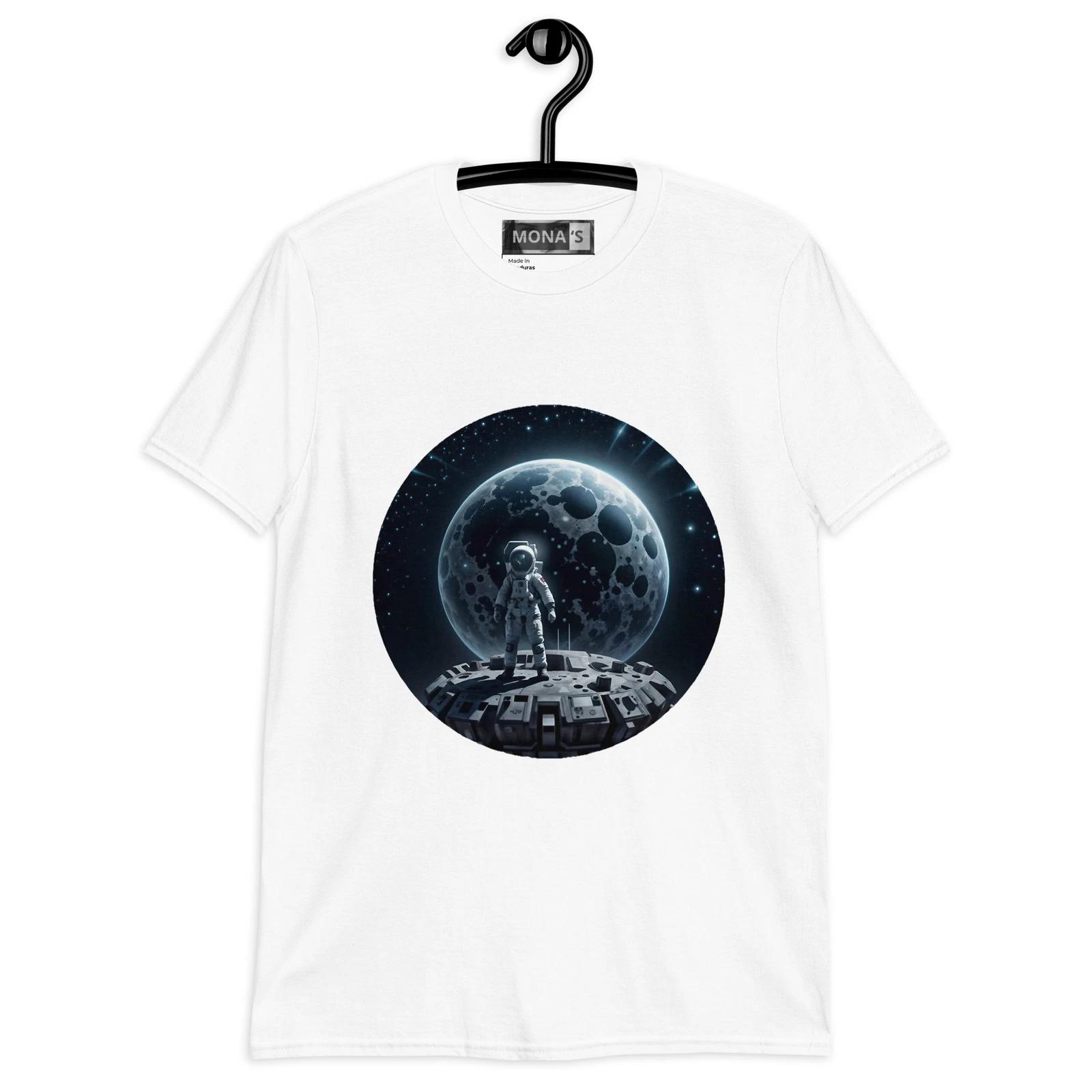 Unisex Cosmic Explorer T-Shirt - Astronaut & Moon Design | Premium Cotton L