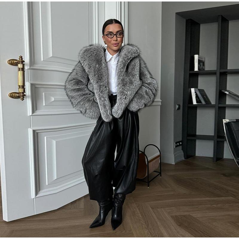 Drawstring Drawstring Lantern Leather Pants Women's Solid Color Autumn and Winter New Leather Pants Daily All-match Style Women's Pants