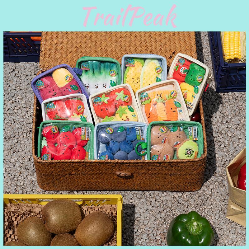 Cartoon Vegetable Cute And Fruit Platter Plush Toy Pendant For Bag Decoration