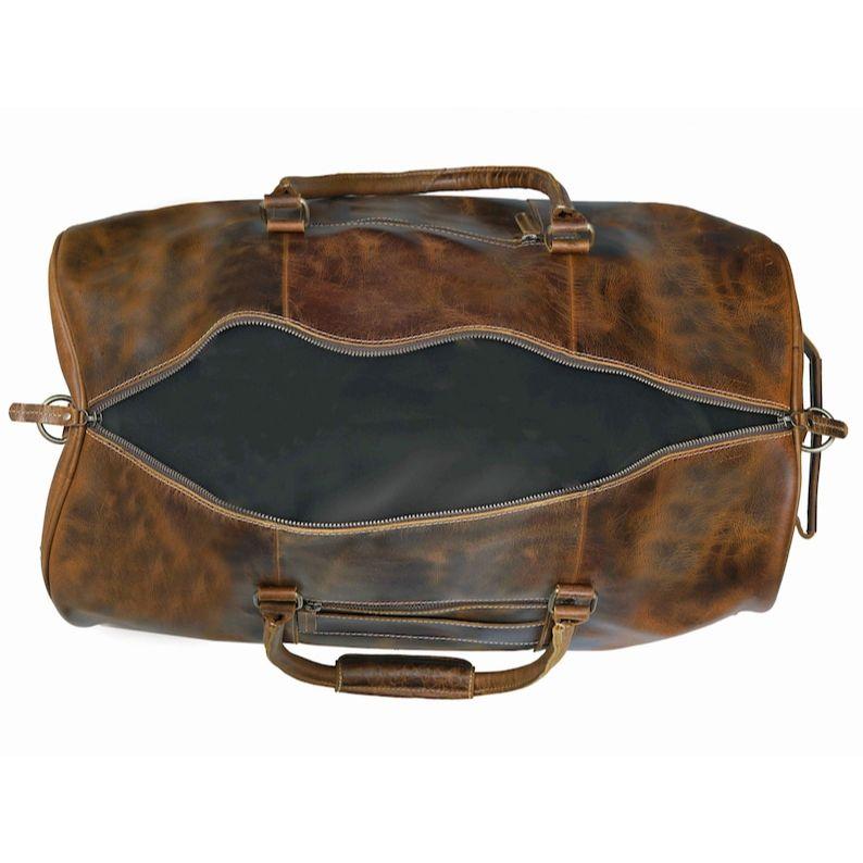 Mens Travel Bag Full Grain Leather Duffle Bag With Shoe Compartment Personalized Weekend Luggage Bag Christmas Gift Carry on Cabin Bag