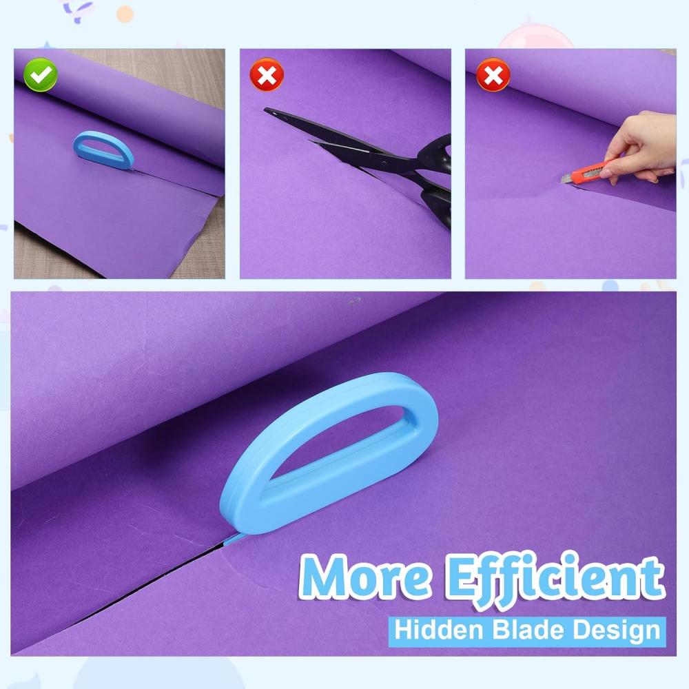 Portable Packaging Paper Cutter, Sliding Safety Gift Packaging Paper Cutter, Suitable for Gift Wrapping Paper, Christmas, Hallow