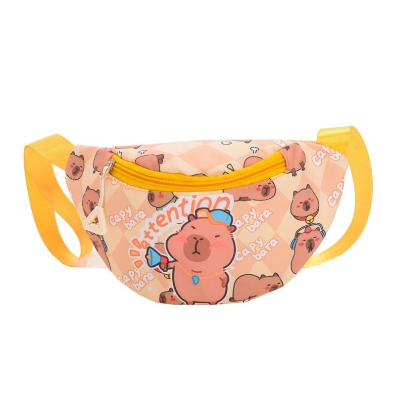Capybara Crossbody Printed Bags Children Cartoon Outdoor Leisure Waist Pack