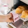 1Pair Thickened Silicone Heat Resistant Gloves Non-Slip Oven Mitts Microwave Safe Kitchen Gloves for Baking And Cooking