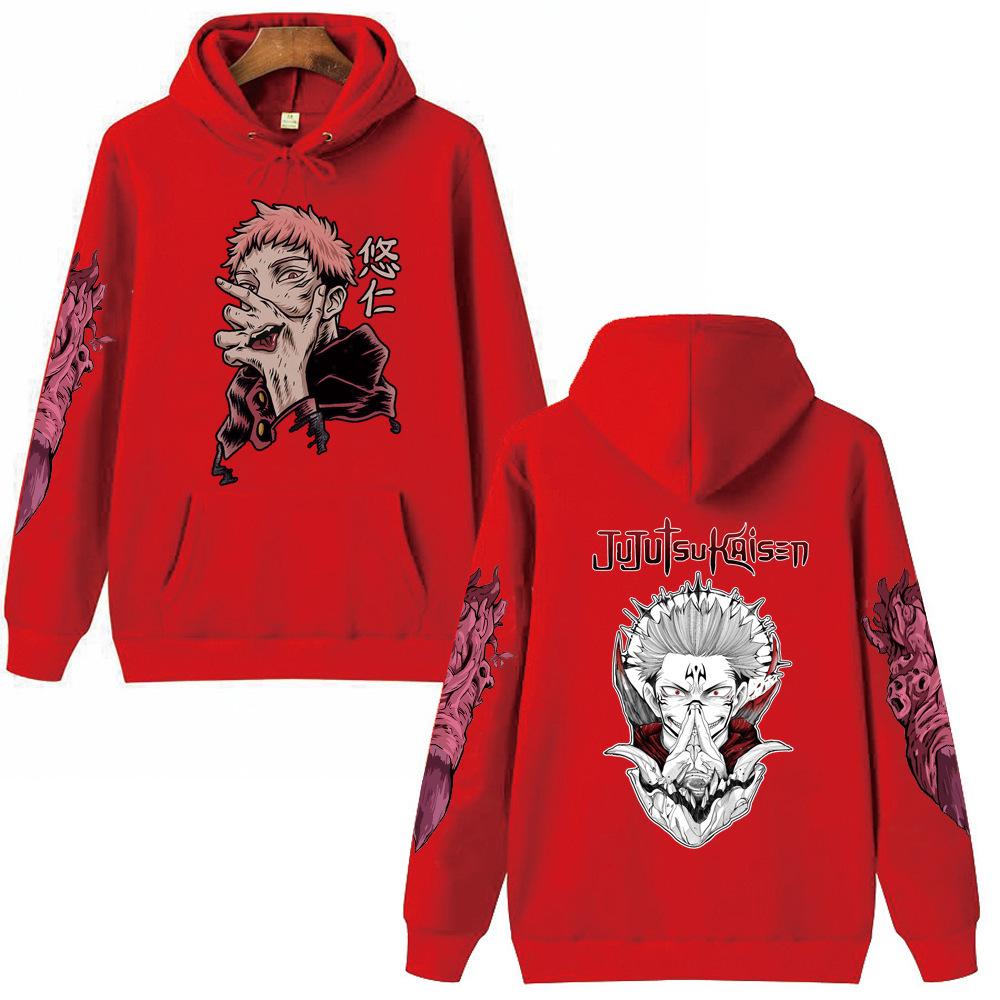 

Jujutsu Kaisen Унисекс Аниме Худи Пуловеры Топы Осень Зима Флис Уличная одежда Топы 3XL