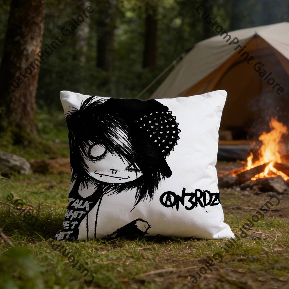 I Love Emo Boys Polyester Printed Pillow Cover Square 30 35 40 45 50 55 cm Soft for Sofa Bed Car Home Decor