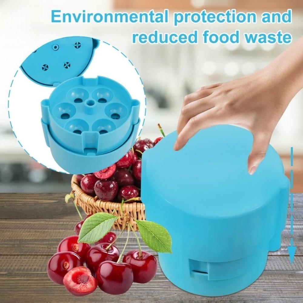 Denocciolatore di Ciliegie Plastica 6 Fori Strumento Separatore di Semi per Assaggio Olive Rimozione Noccioli da Frutta Quotidiana Semi Denocciolatore Olive Gadget