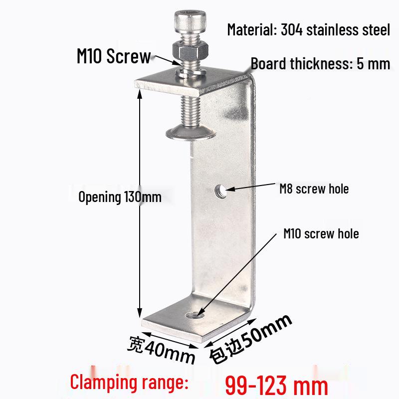 304 Stainless Steel U-Shaped Tiger Pipe Clamp Fastening Clip