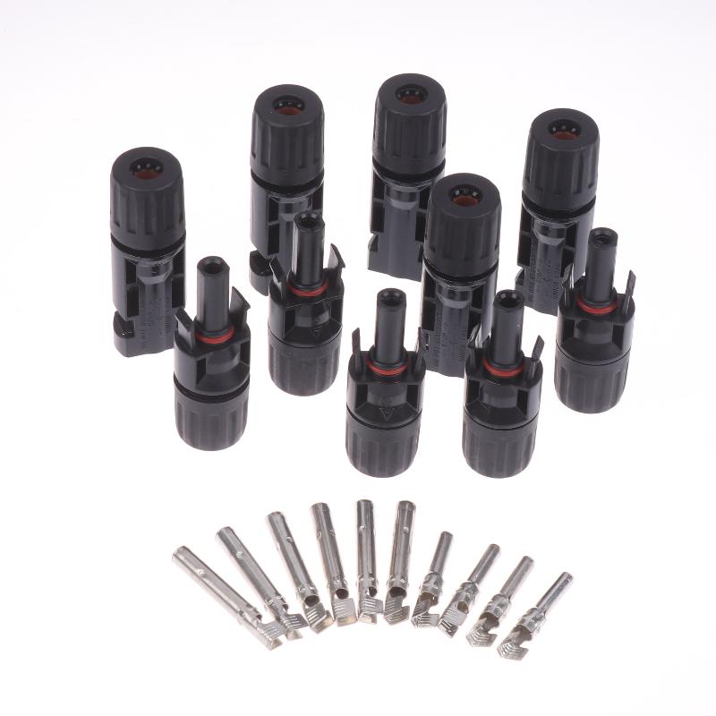 5Pair Solar Panel Cable Connector Mc4 Solar Photovoltaic Connectors Male/Female Solar Plug Cable Connectors 1000V 30A