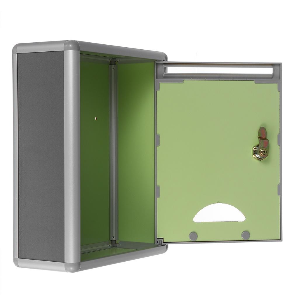 Outdoor Security Locking Mailbox Letter Box Suggestion Box Newspaper Mail Letter Post Home Garden Aluminum Alloy Mailbox