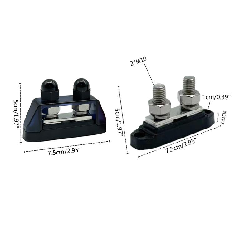 Bus Bar Terminal Block Power Stud Battery Power Junction Post Block 12-48V Metal