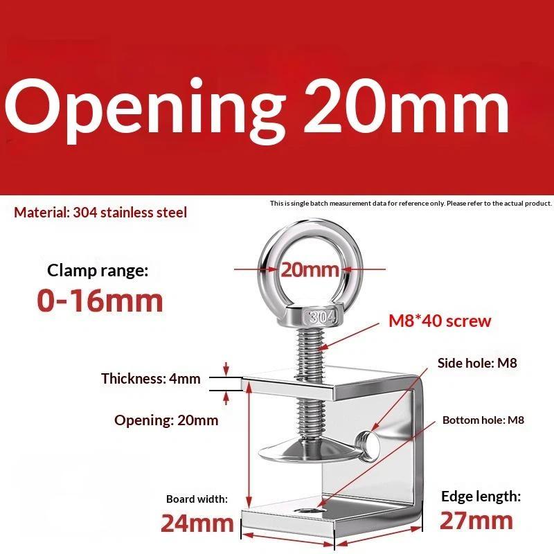 Galvanized Carbon Steel Tiger Clamp Multiple Shapes Open Height 20-130Mm Thickened Material Fixed Fixture Clamping Device