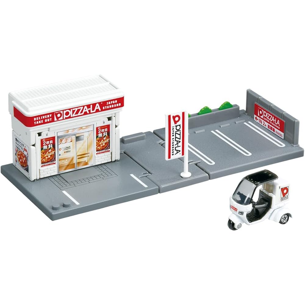 

Takara Tomy Tomica Town Pizza Shop Toy Set with Mini Car for Ages 3 and Up