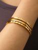 Fashion Simple Premium Feeling Stainless Steel 18K Gold Plated And Diamonds Clover Geometric Pattern Bracelet For Women