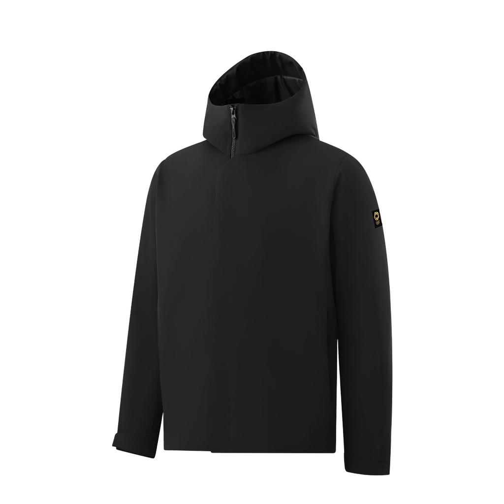 Li Ning Glory Series Hooded Logo Pattern Down Jacket Men Outerwear AYMV793-1