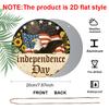 2D Flat, 1pc Round Decor, Vintage Patriotic American Flag, Eagle, Fireworks, Liberty, Aluminum Wall Decor for 4th of July, Home, Office, Porch