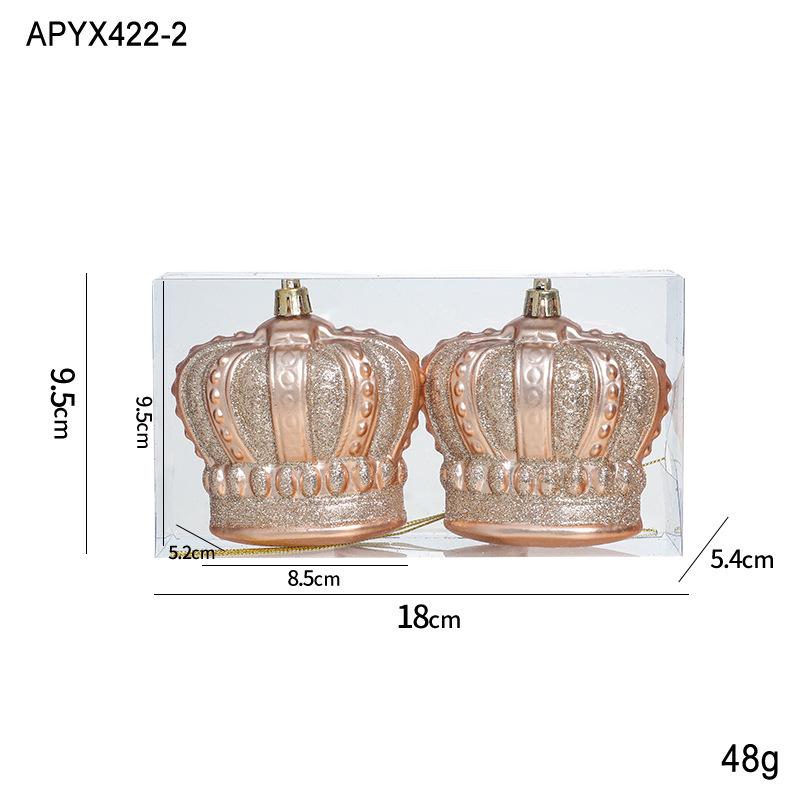 Plastic Champagne Christmas Tree Pendant Set: Creative Hanging Ornaments for Festive Decoration and Atmosphere.