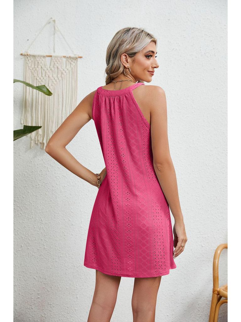 European and American Women's Sleeveless Halter Neck Beach Dress Cover-up