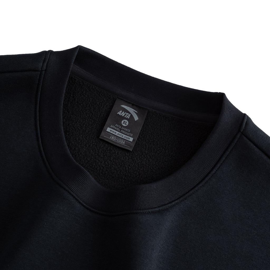 Anta Sweatshirts Unisex Basic Black 3 Crew Neck Moderate 972541706-3