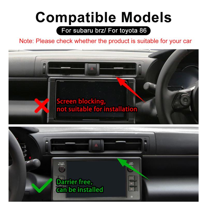 Real Carbon Fiber Sticker For Subaru BRZ Toyota GR86 2024 Car Center Air Outlet Vent Cover Interior Accessories