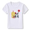 Hotselling Birthday Panda Digital Print Childrens Tshirts Roundneck Shortsleeved Tshirts for Boys and Girls Summer Modal