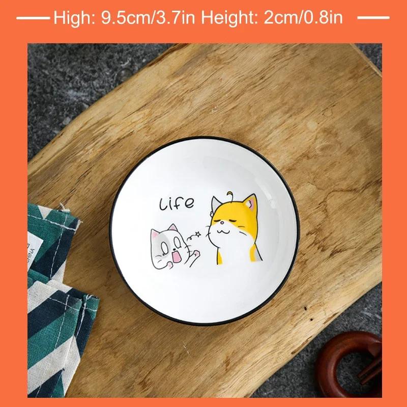 Cartoon Cat Snack Dipping Plates Household Ceramic Seasoning Dish Creative Kitchen Small Sauce Bowl Vinegar Soy Snack Dishes
