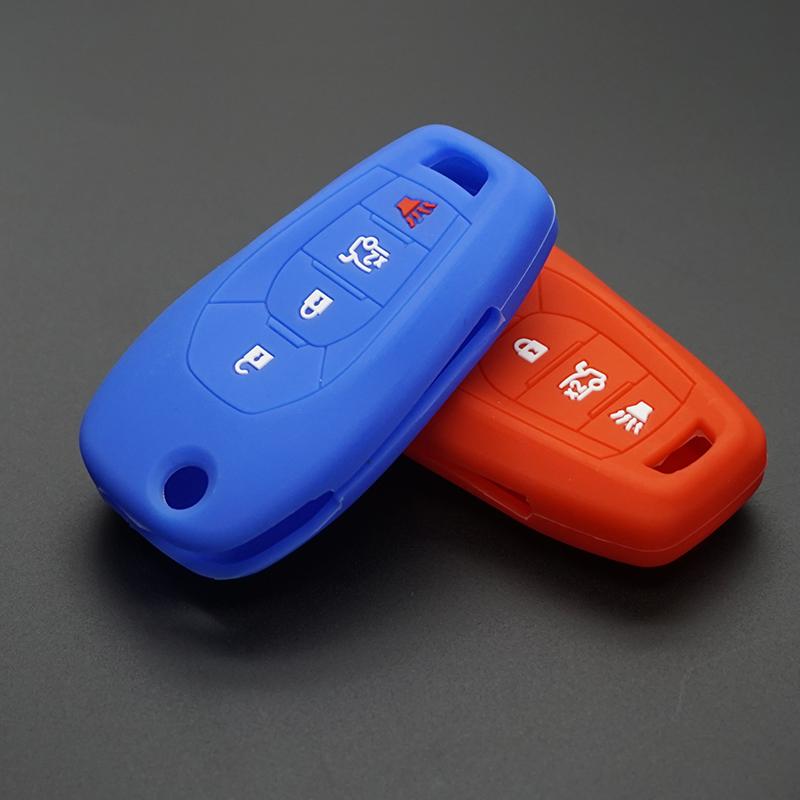 Cocolockey Silicone Car Key Cover Case For Chevrolet Spin Entered Cobalt Cross Captiva Onyx Ltz 2012 4 Button Remote Keys Holder
