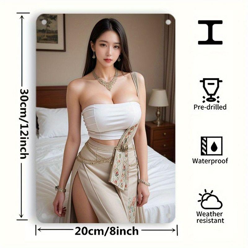 Retro Metal Tin Sign Sexy Woman Wall Art Home Decor 8x12 Inch 20x30 cm