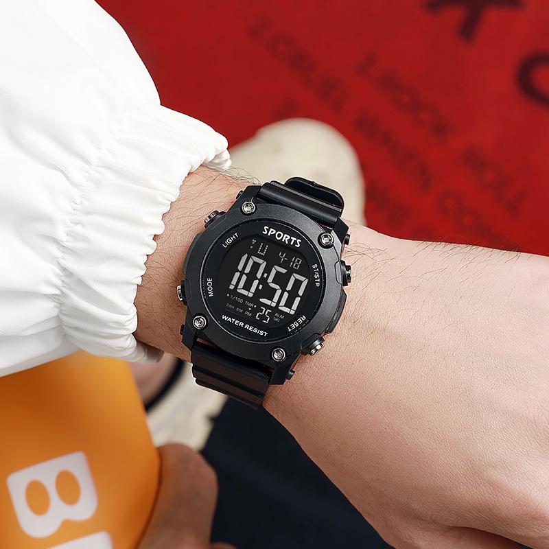 LED Digital Sports Watch: Multifunctional Alarm, Timer, Waterproof for Students & Men
