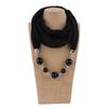 Ladies' Ethnic Style Scarf Accessory, Gorgeous Bead Ring Design, Necklace Scarf Two In One Fashion Accessory